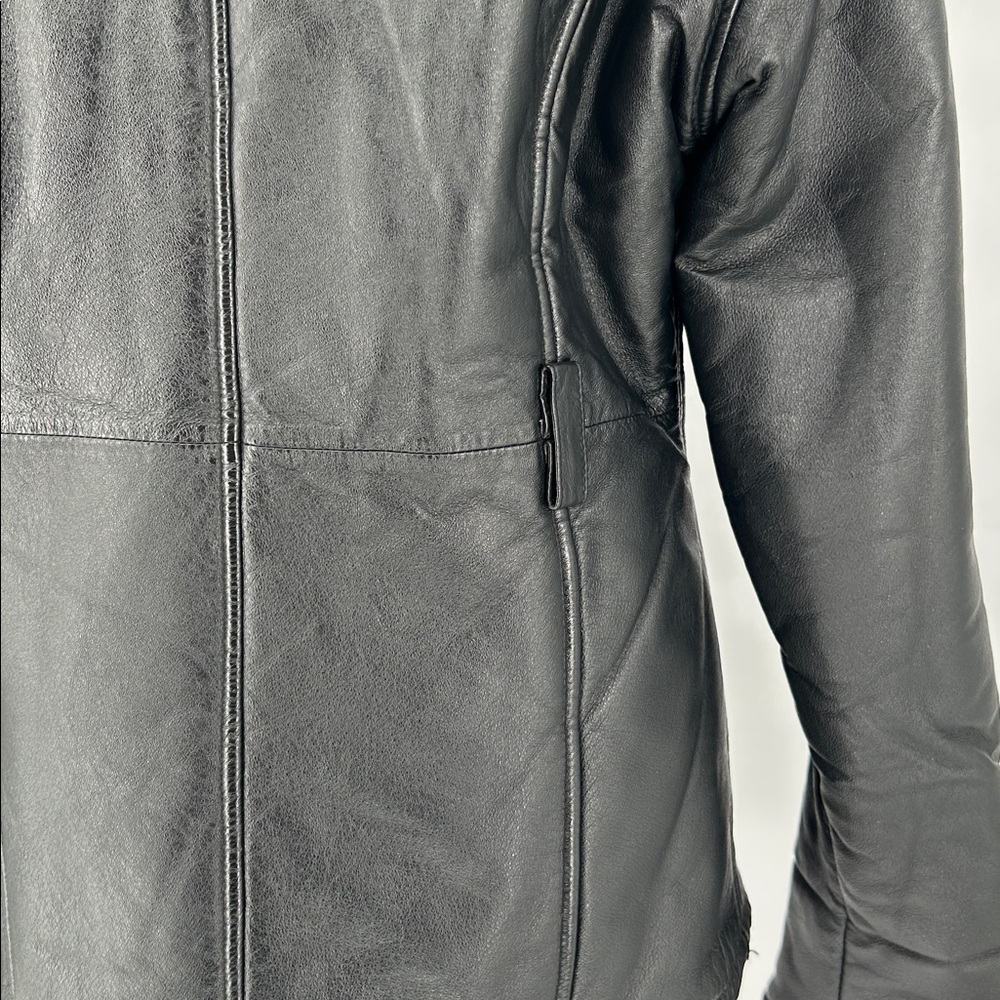 Wilsons Leather Genevieve Jacket Womens Small Black Faux Fur Liner c-6 - Picture 16 of 16